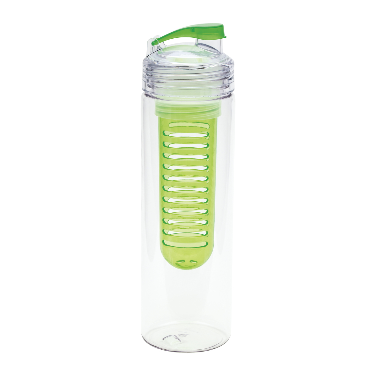 LM Trinkflasche mit Fruchtbehälter REFLECTS-JOLIETTA GREEN grün, transparent