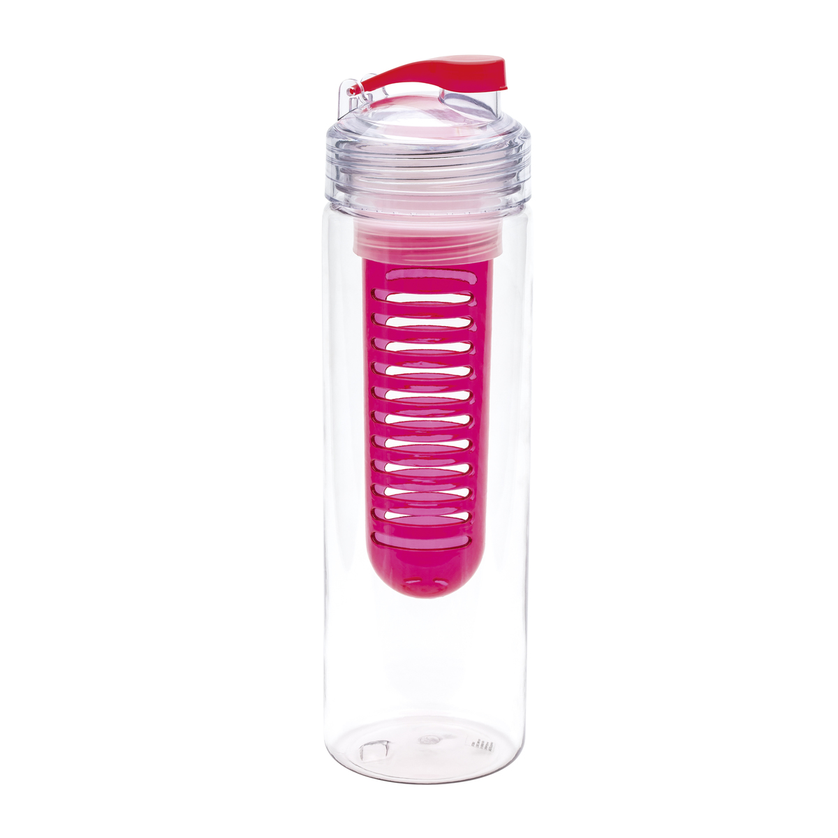 LM Trinkflasche mit Fruchtbehälter REFLECTS-JOLIETTA RED rot, transparent