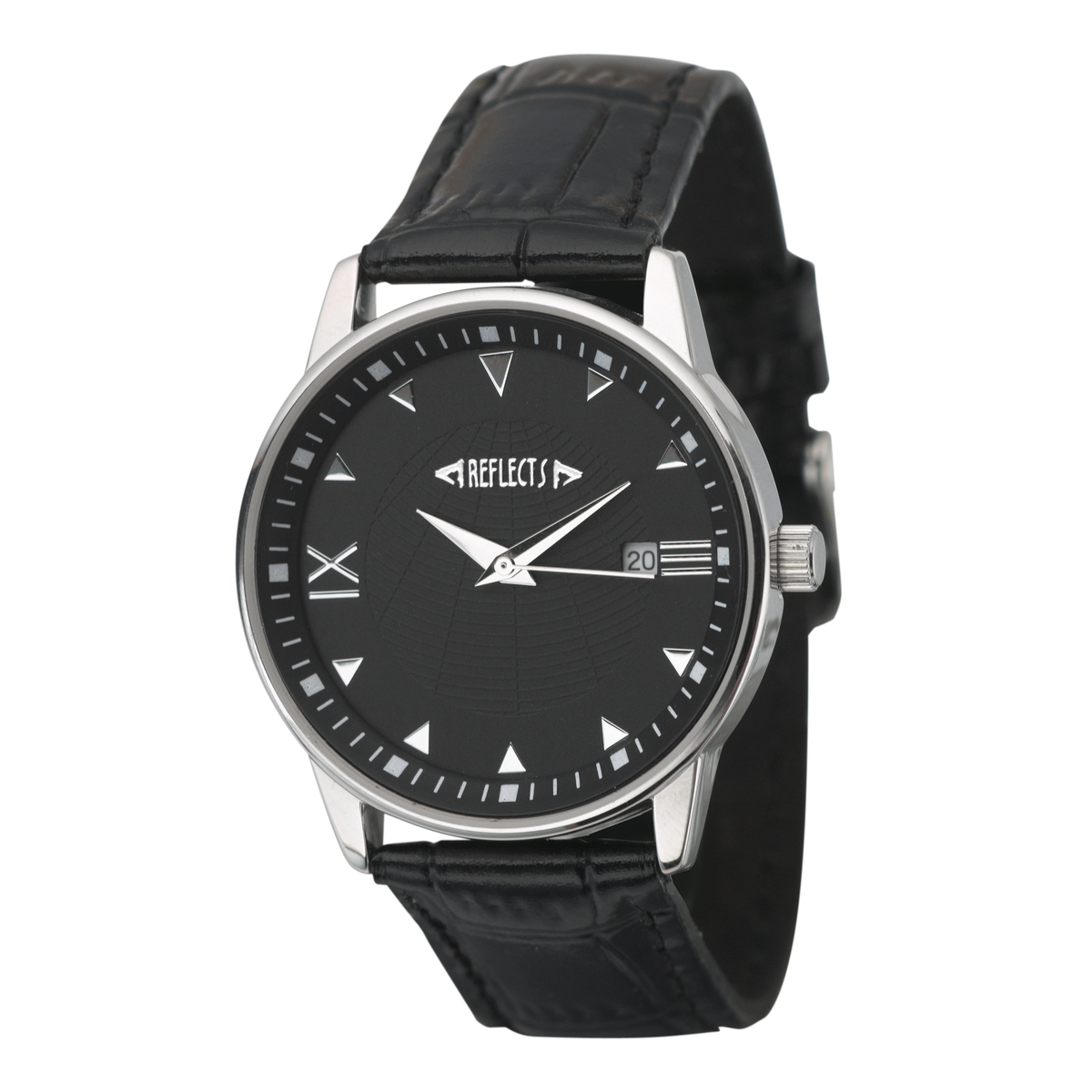 LM Armbanduhr REFLECTS-CLASSIC schwarz, silber