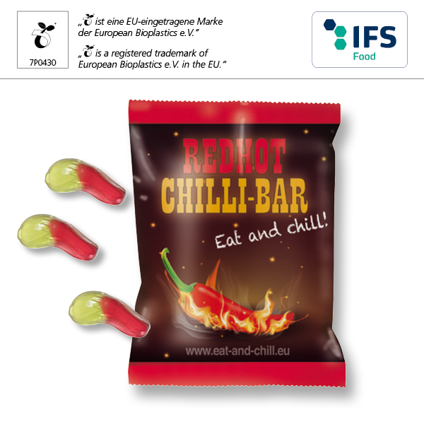 KALFANY Hot-Chili mit kompostierbarem Werbetuetchen 