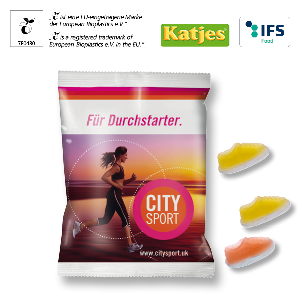 KALFANY Katjes Jogger Gums mit kompostierbarem Werbetuetchen