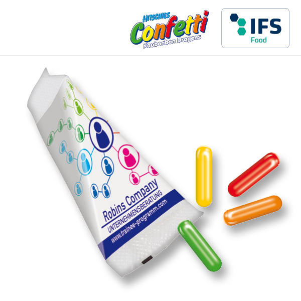 KALFANY Promo-Spitz mit HITSCHIES Confetti Kaubonbons