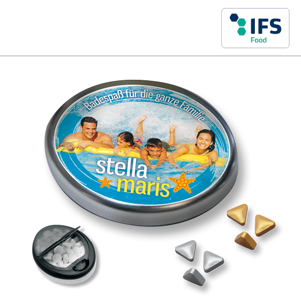 KALFANY Snap-Master-Dose mit Pfefferminz Gold- oder Silbernuggets
