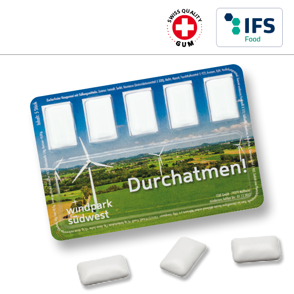 KALFANY Smart Card mit Kaugummi-Dragees 