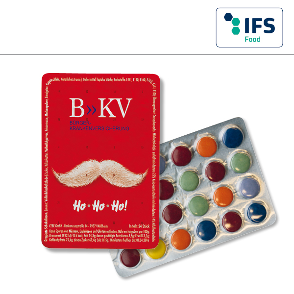 KALFANY Kleinster (Advents-)Kalender der Welt BUSINESS mit Schokolinsen