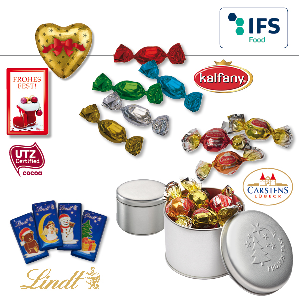 KALFANY Praesentdose groß, Standardmotive mit Alpenmilchschokoladen-Herzen von Kraft Foods/Mondelez Int.