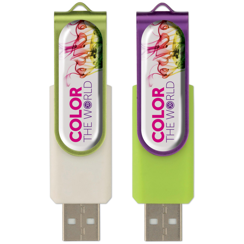 TOPPOINT USB Stick Twister 16GB mit Doming Kombination