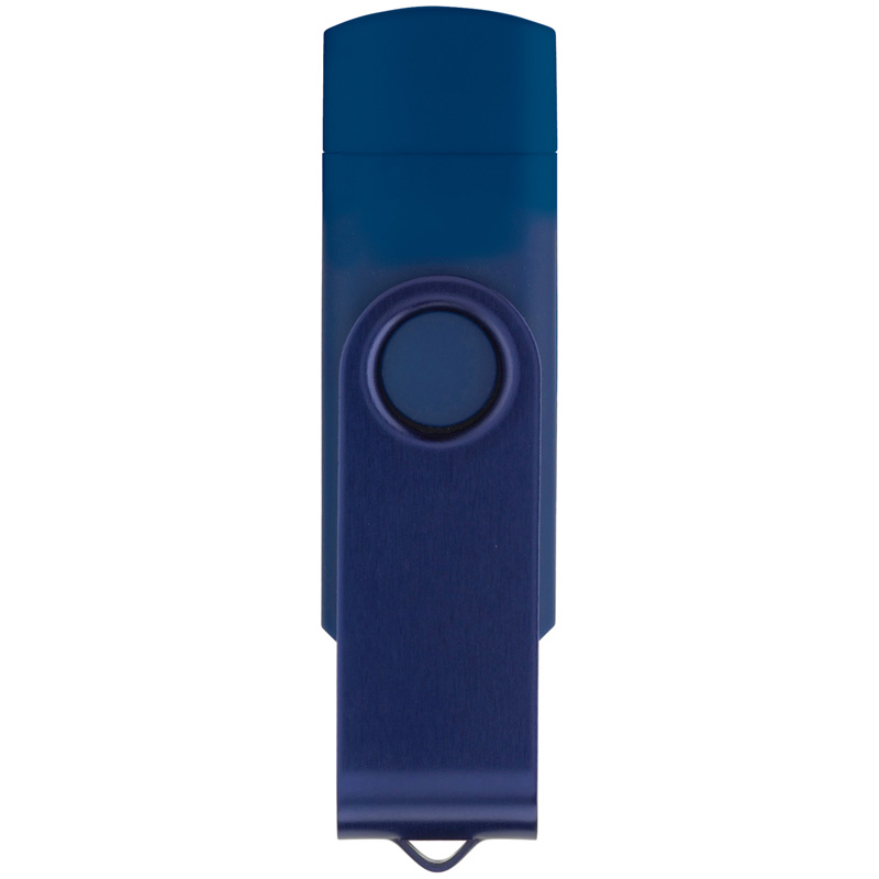 TOPPOINT USB OTG 16 GB Flash Drive Twister mit Doming Dunkelblau