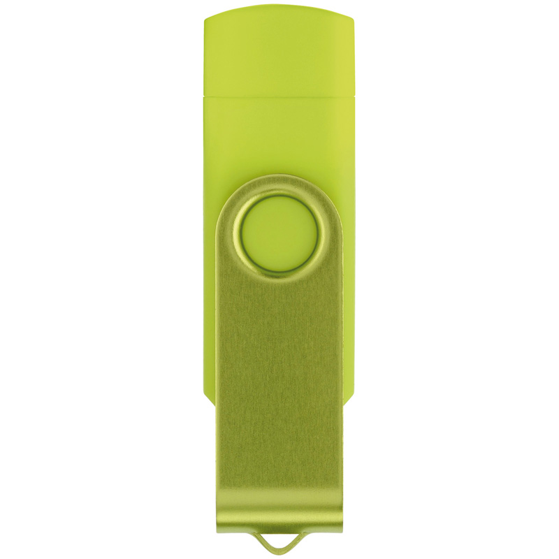 TOPPOINT USB OTG 16 GB Flash Drive Twister mit Doming Hellgrün