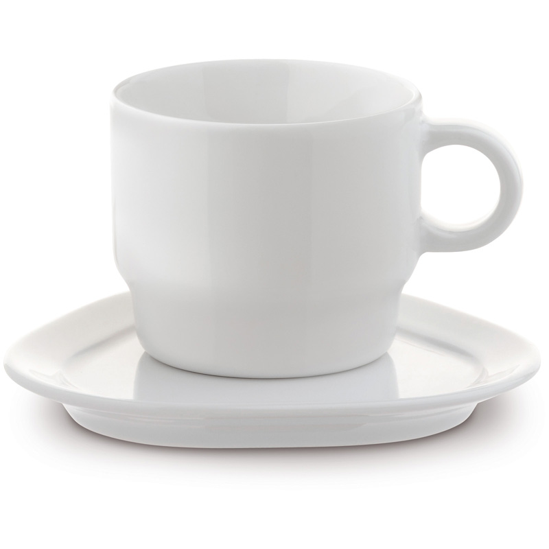 TOPPOINT Tasse Dreieck Teller Satellite Weiss