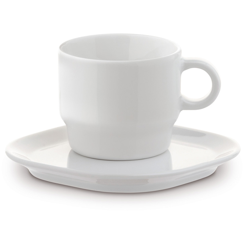 TOPPOINT Tasse Viereck Teller Satellite Weiss