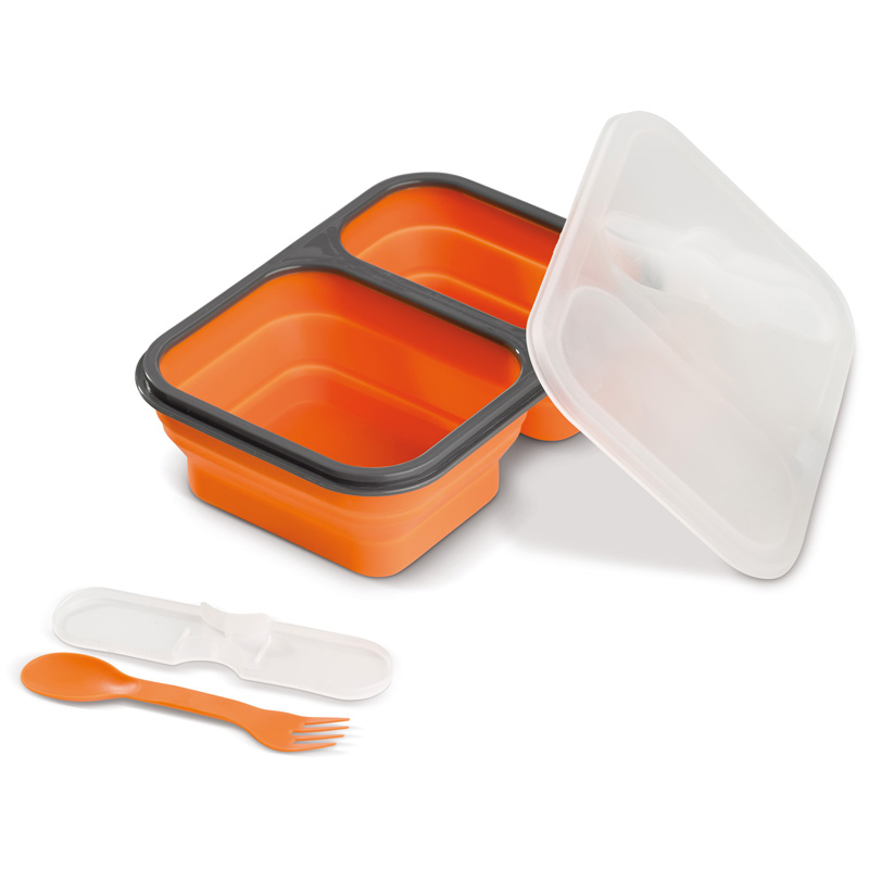 TOPPOINT Faltbare Silikon Brotbox Orange