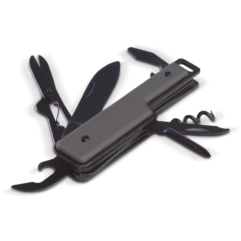 TOPPOINT Freizeit Taschenmesser mit 7 Funktionen Dark gun metal