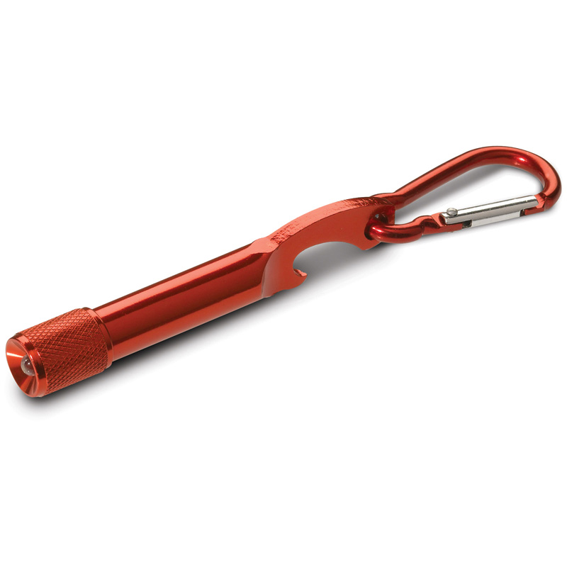 TOPPOINT Karabiner mit LED Rot