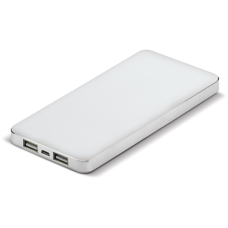 TOPPOINT Powerbank TÜV GS 11000mAh Flat Weiss / Silber