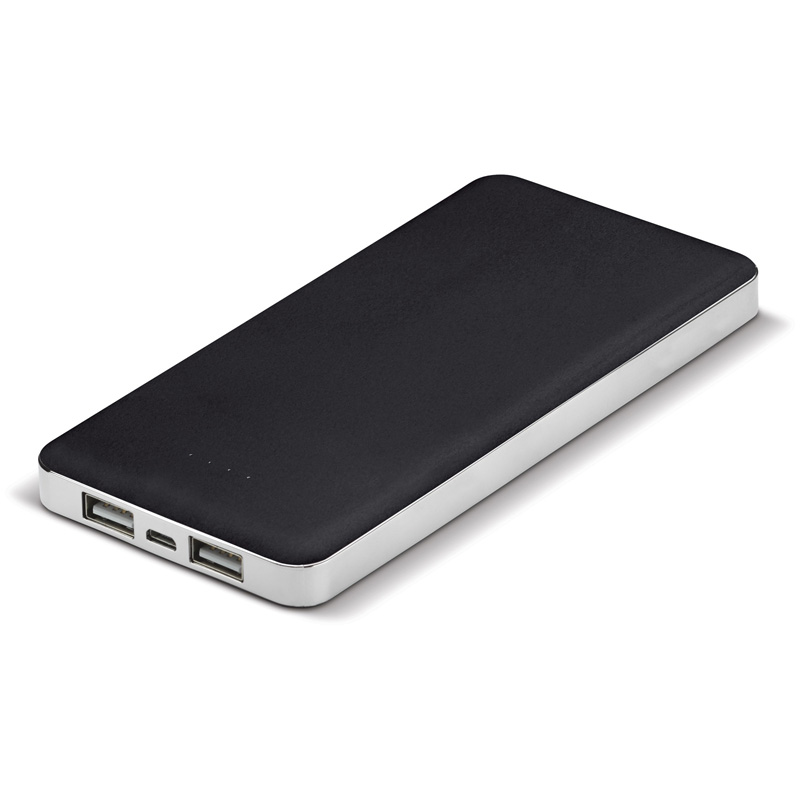 TOPPOINT Powerbank TÜV GS 11000mAh Flat Schwarz / Silber