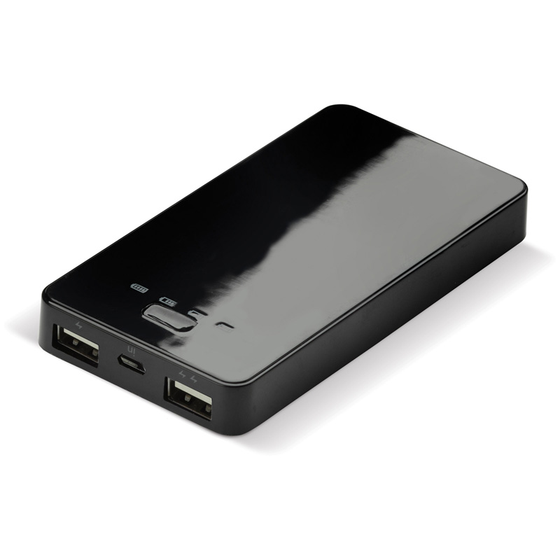 TOPPOINT Powerbank 3000mAh mit Saugnäpfen Schwarz