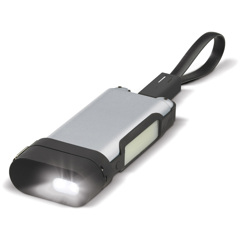 TOPPOINT Adventure Powerbank Taschenlampe 5000mAh Silber