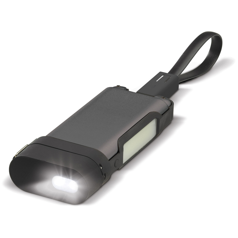 TOPPOINT Adventure Powerbank Taschenlampe 5000mAh Dark gun metal