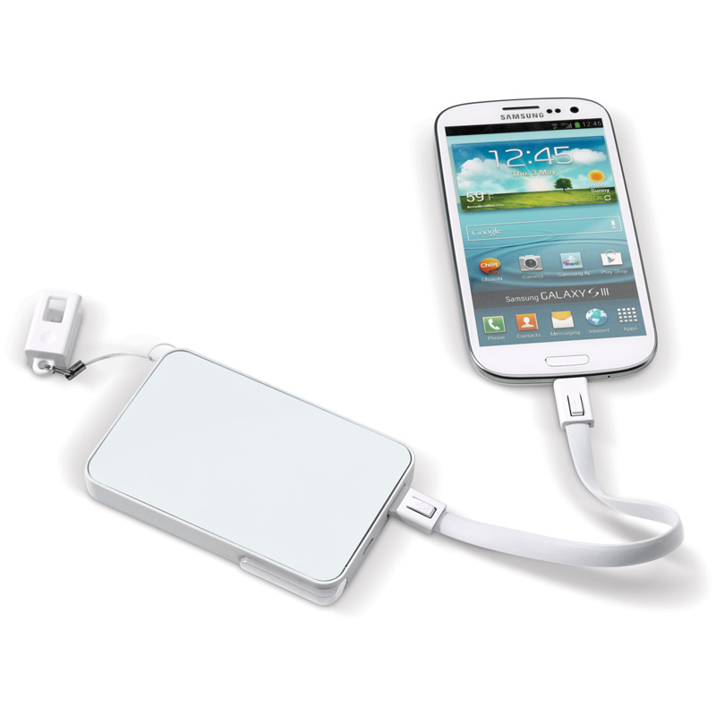 TOPPOINT Powerbank 3 in 1 Stylus Weiss / Weiss