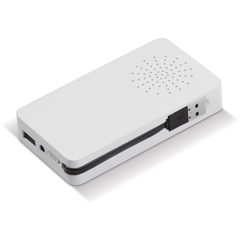 TOPPOINT Powerbank/Sprecher Saugnapf Weiss