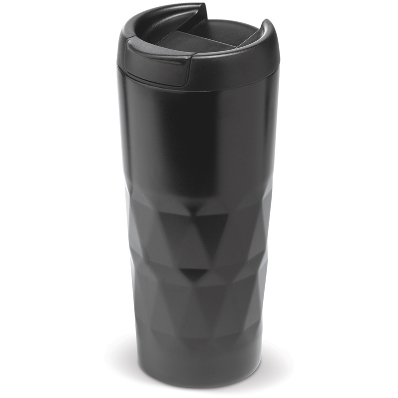 TOPPOINT Thermobecher Diamantenmuster 450ml Schwarz