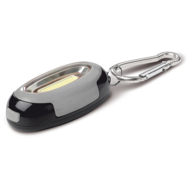 TOPPOINT COB Licht mit Karabiner Silber / Schwarz