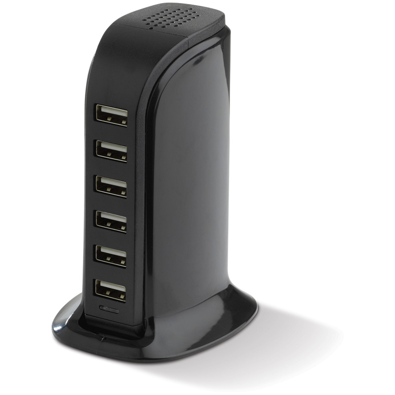 TOPPOINT USB Powerstation 6 Ports Schwarz