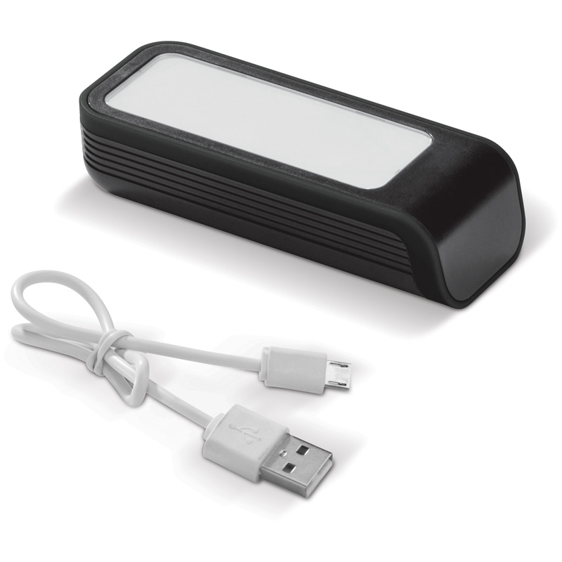 TOPPOINT Powerbank Aufleuchten 4400mAh Schwarz / Schwarz