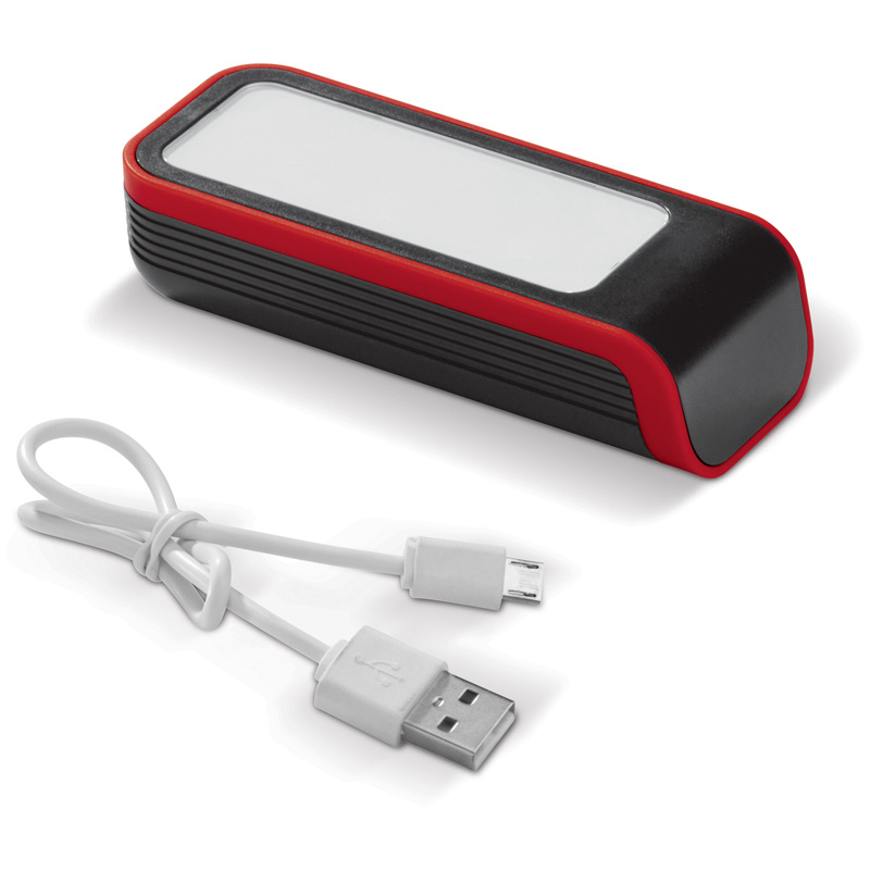 TOPPOINT Powerbank Aufleuchten 4400mAh Schwarz / Rot