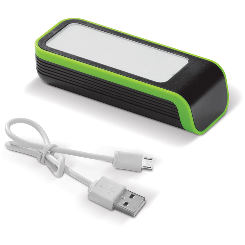 TOPPOINT Powerbank Aufleuchten 4400mAh Schwarz / Hellgrün