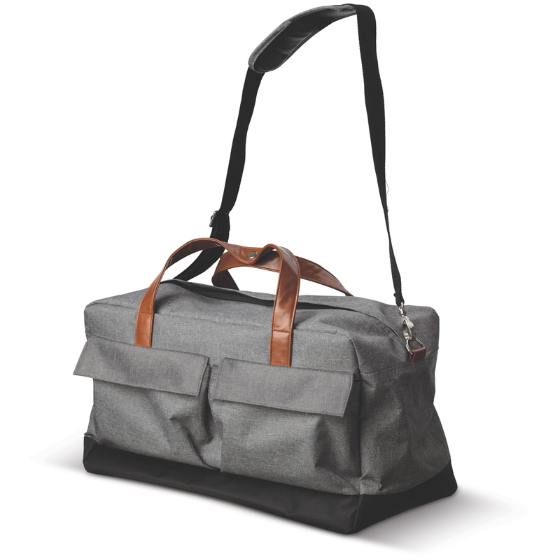 TOPPOINT Brixton Wochenend Tasche Grau / Schwarz