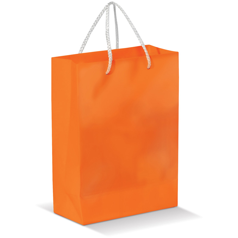 TOPPOINT Laminierte Papiertasche, klein Orange