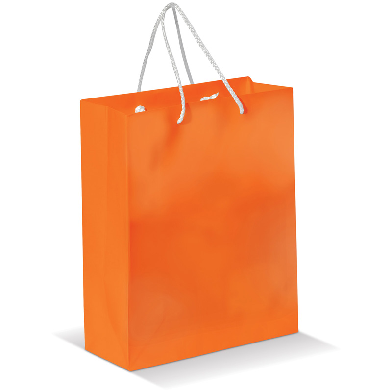 TOPPOINT Laminierte Papiertasche, mittel Orange