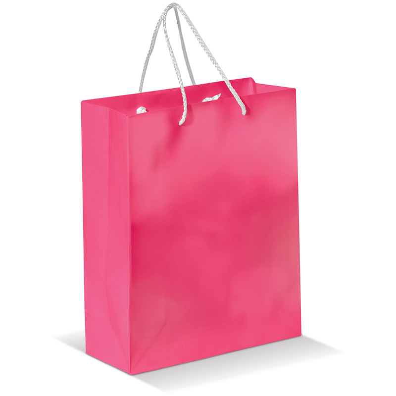 TOPPOINT Laminierte Papiertasche, mittel Rosa