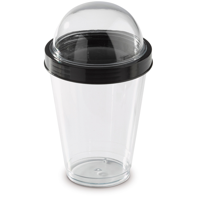 TOPPOINT Yo to go Becher Transparent Schwarz