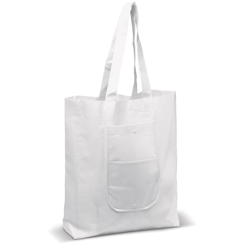 TOPPOINT Faltbare Einkaufstasche Non-Woven Weiss