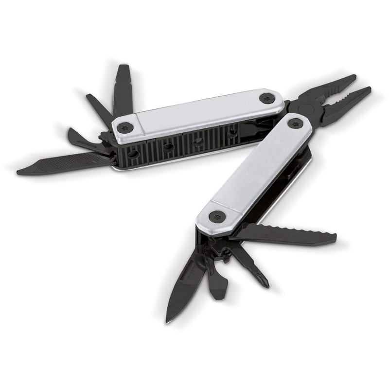 TOPPOINT Freizeit Multitool mit 9 Funktionen Silber