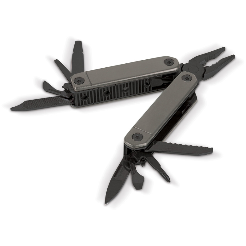 TOPPOINT Freizeit Multitool mit 9 Funktionen Dark gun metal