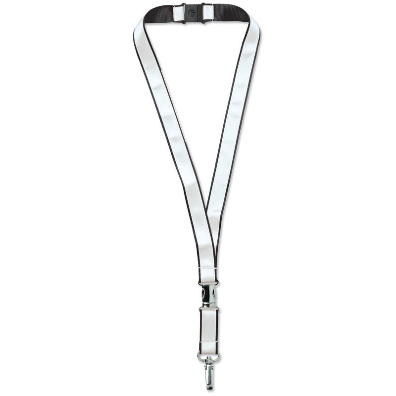 TOPPOINT Lanyard Polyester/Satin Schwarz / Weiss