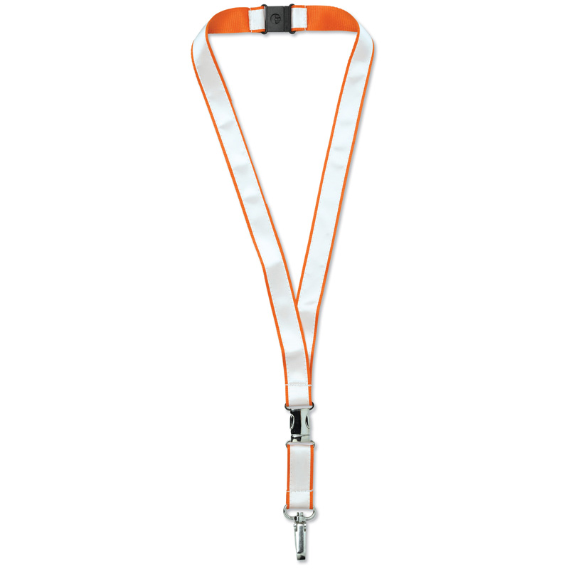 TOPPOINT Lanyard Polyester/Satin Orange / Weiss