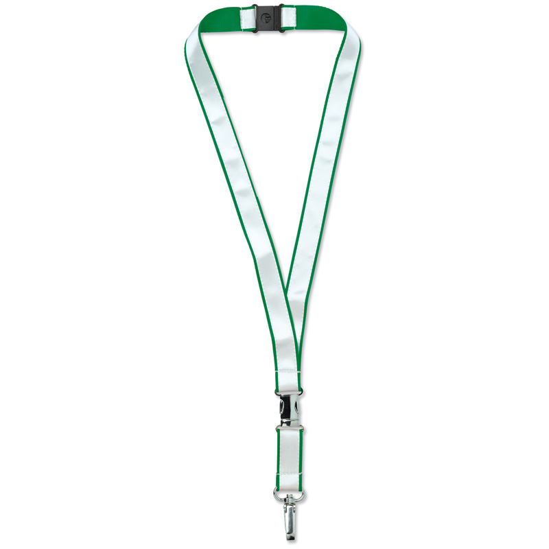 TOPPOINT Lanyard Polyester/Satin Grün / Weiss