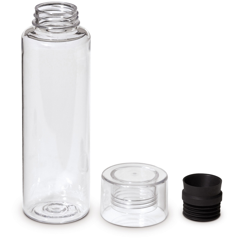 TOPPOINT Kunststoff Trinkflasche Transparent Weiss